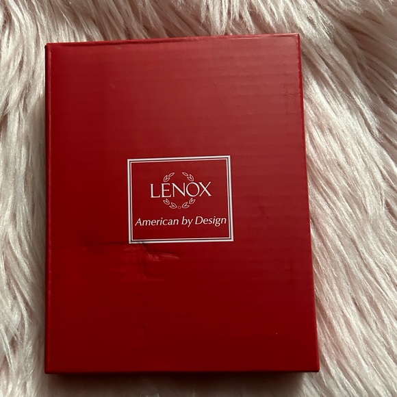 LENOX Crystal Green Silver Christmas Tree Star Red Ribbon Stocking Stuffer - Picture 5 of 5